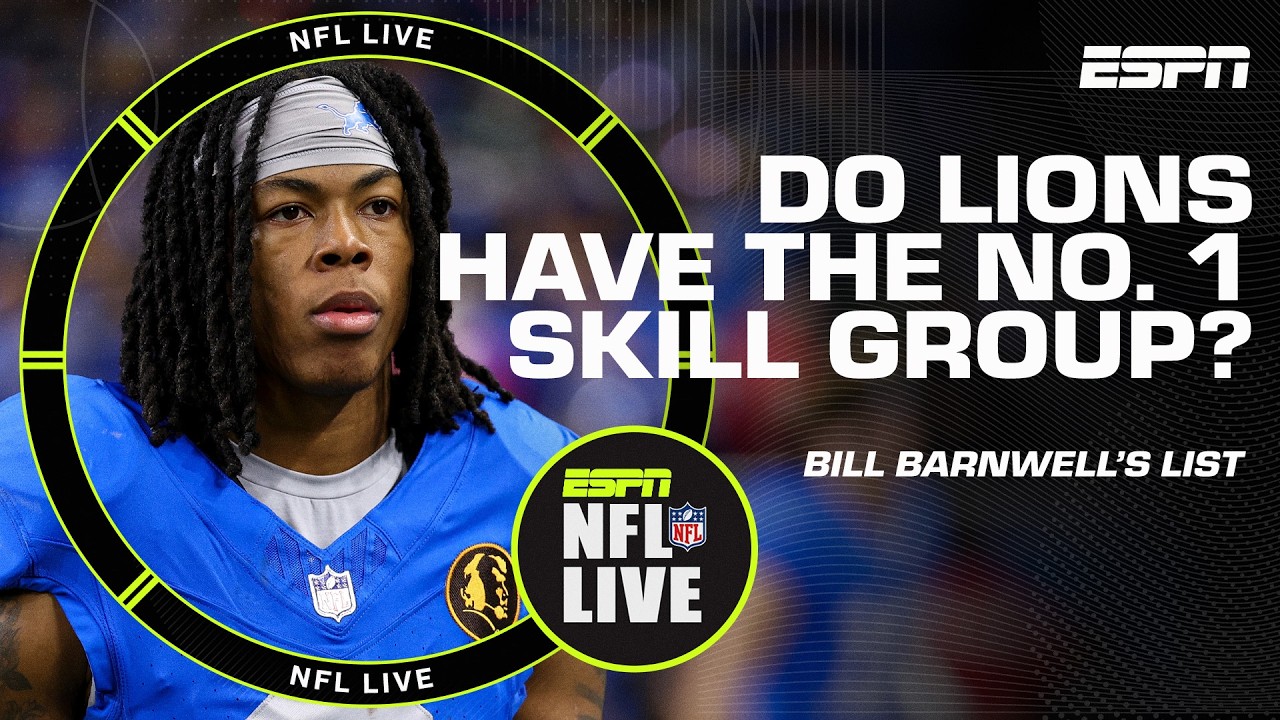 Bill Barnwell’s Top 5 Skill Groups 🔥 Are the Lions the best of the best? | NFL Live
