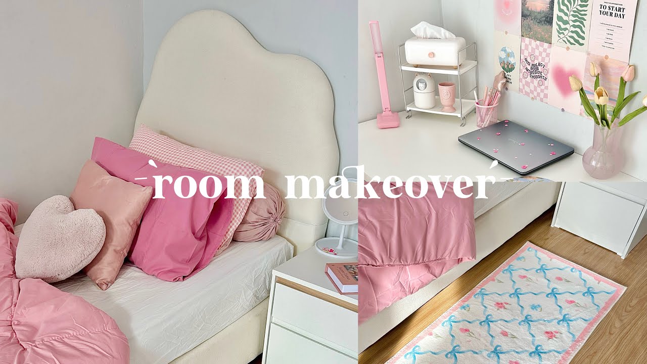 Room Makeover💌kamar kost, pinterest inspired, pink aesthetic⋆˙⟡♡