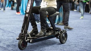 This foldable electric scooter is slow on purpose