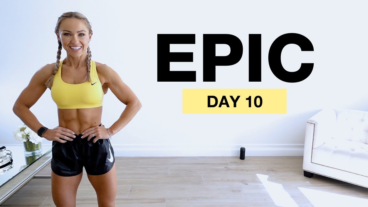 Day 10 of EPIC  30 Min Full Body Burpee HIIT Workout No Repeat