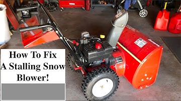 Snow Blower DIES After A Few Minutes Of Running - Here