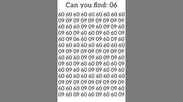 Can you find 06? If you find comment,otherwise share. #find #oddoneout #numberpuzzle #iqtest #puzzle