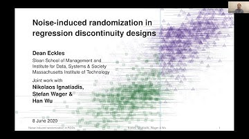 Dean Eckles: Noise induced randomization in regression discontinuity designs