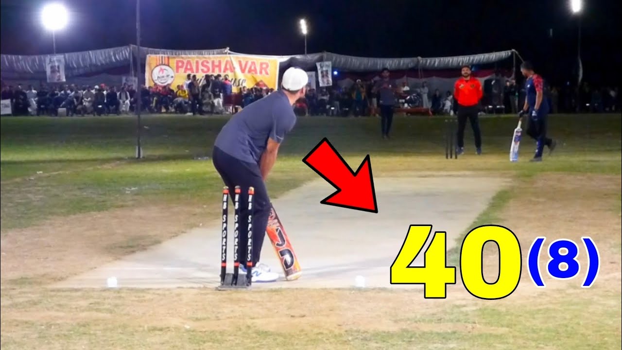 40 RUNS CHASED JUST 8 BALL NO LOOK KASHMIRI BOYS BATTING IN CRICKET ...