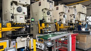 HOGI Automatic Pneumatic Punch line with Robotic arm loading and unloading for metal parts