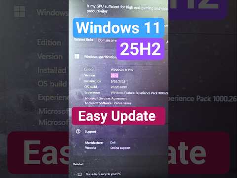 Windows 11 24H2 to 25H2 Update Kaise Kare |