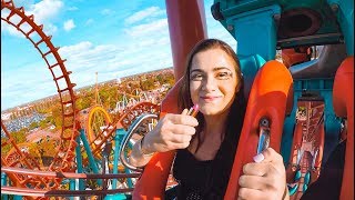 Doing my Makeup on a Rollercoaster! Extreme Makeup Challenge