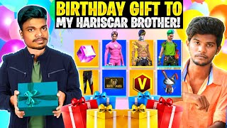 💥Birthday Surprise Gift To Hariscar Brother ❤️ PVS Surprise With $3000 V Badge ID - Garena Free Fire