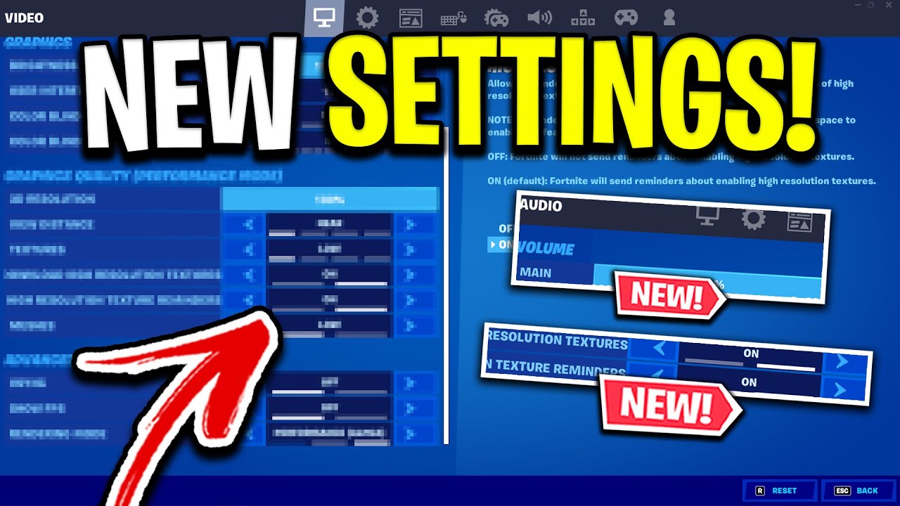NEW* Fortnite Setting Have Been Added! (Season 8) - YouTube