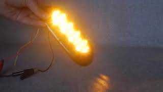 Amber 6 inch LED Truck Trailer Tail lights with flash, luces para camiones led