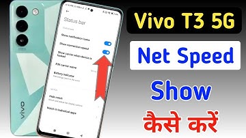 Vivo t3 5g net speed show/Vivo t3 5g me net speed kaise dekhe/network speed setting