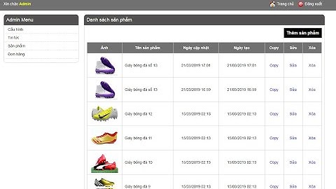 Bài 12: Hướng dẫn tạo trang quản trị admin và chức năng quản lý sản phẩm trong PHP - Phần 1