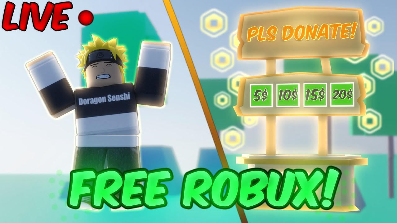 🔴 Roblox LIVE - Playing Pls Donate ! FREE ROBUX FOR VIEWERS! 