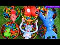 Satisfying with candy M&amp;M.#ASMR , #ToyASMR,#Satisfying,#mms,#toys,#cat,#duck,#squishy, #crocodile