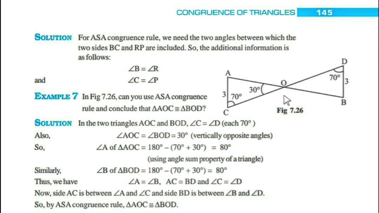 STD. 7 :CHAPTER 7 : EXPLANATION CRITERIA FOR CONGRUENCE OF TRIANGLES ...