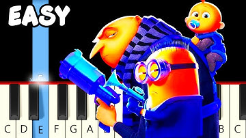 Everybody wants to rule the World - Despicable Me 4 - Fast and Slow Piano Tutorial - Beginner