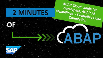ABAP Cloud: Joule for developers, ABAP AI capabilities - Predictive Code Completion