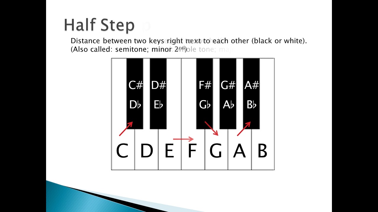Half Steps and Whole Steps - YouTube