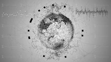 3d rendering abstract globe with particles and plexus structure. Digital technology planet with