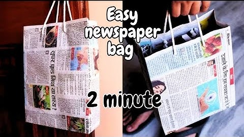 How to Make a Paper Bag with Newspaper – Paper Bag Making Tutorial (Very Easy)