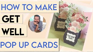 How to make Get well soon POP UP CARDS | pop up card tutorial | 3d card diy | print then cut cricut screenshot 5