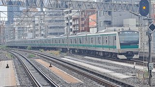 JR東日本埼京線E233系ハエ122編成各駅停車海老名行き恵比寿駅到着(2024/5/8)