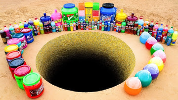 EXPERIMENT: Uitbarsting van gigantische ballonnen uit Big Mountain Dew Box, Sprite, Fanta, Coca-C...