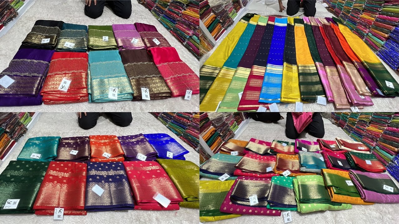 Chickpet Bangalore wholesale boutique sarees||Single saree courier available