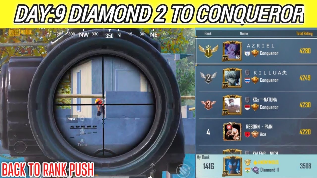 DAY:9 BACK TO RANK PUSH DIAMOND 2 TO CONQUEROR SOLO RANK PUSH | 28+ IN A SINGLE MATCH |anonYmous FPP