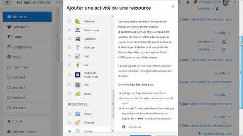 Déposer des fichiers dans son cours Moodle