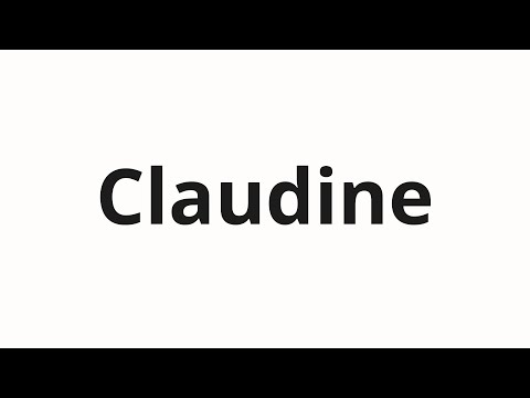 How to pronounce Claudine