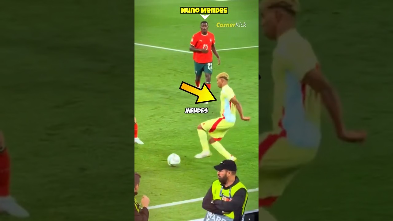 Nuno Mendes's defence tactic 😯😯
