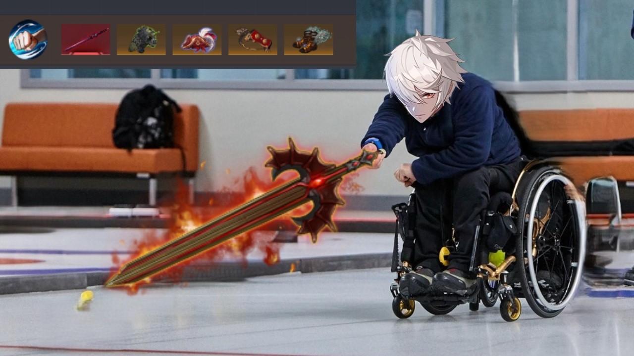 새 휠체어 구했습니다