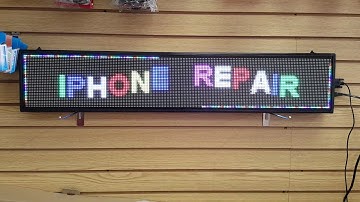 8"X40" LED Sign FullColor Programmable Scrolling Indoor Message Display Board P5