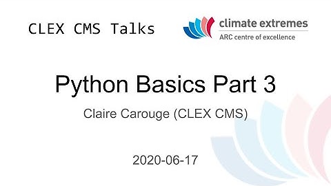 Python Basics Session #3