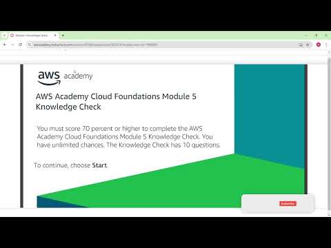 AWS Academy Cloud Foundations Module - 5 Knowledge Check