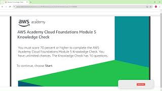 AWS Academy Cloud Foundations Module - 5 Knowledge Check