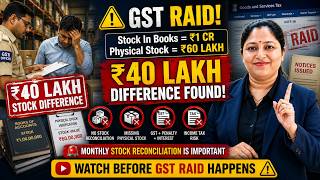 🚨 GST Raid Case Study | ₹40 Lakh Stock Difference Found 😱 | GST Notice Explained