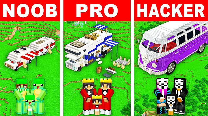 NOOB vs PRO: MODERN FAMILY RV HOUSE Build Challenge In Minecraft!