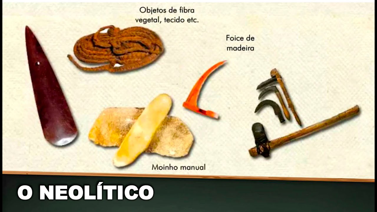 Ferramentas Da Era Neolitica Ilustração Vintage De Ferramenta De