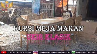 Kursi Meja Makan Ukir Mewah Model Klasik Mebel Jepara