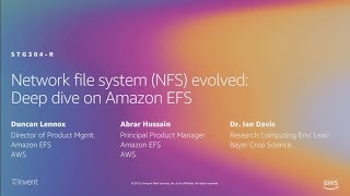 AWS re:Invent 2019: [REPEAT] Network file system (NFS) evolved: Deep dive on Amazon EFS (STG304-R)