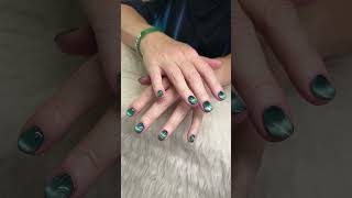 Nails design with cat eyes ✨ # #georgetowntx #nails #nailart #shortvideo #nailinspo