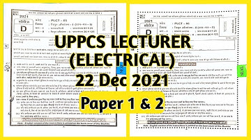 UPPSC Polytechnic Lecturer 2021 exam || Paper 1 & Paper 2 Review || Electrical Engineering