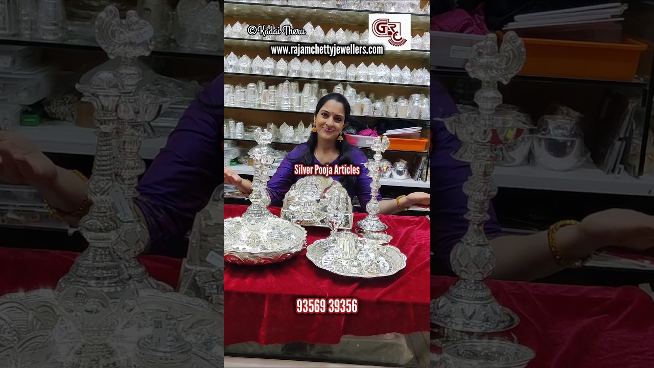 1kg silver Pooja set | Nalangu set | 50g Kuthu vilakku | GRC