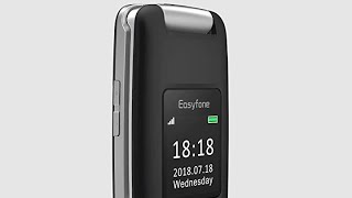 Easyfone Prime A1 3G Unlocked Senior Flip Cell Phone, Big Button Hearing Aids Compatible