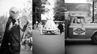 shooting a UFO FESTIVAL on the DIANA F in black and white film shooting a UFO FESTIVAL on the DIANA F in black and white film