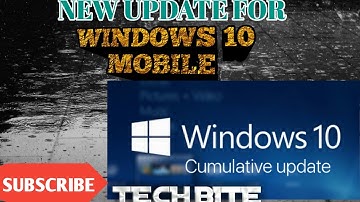 Windows 10 Anniversary Update for Mobile / December Cumulativ update for windows 10