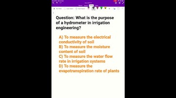 Civil engineering | Irrigation engineering | Objective Q 6| #civil_engineering