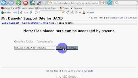 Tutorial Moodle Creating Folders Within A Directory